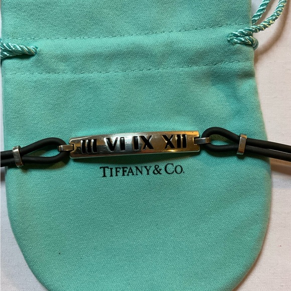 TIFFANY &Co. ATLAS Roman Numeral Bracelet Sterling Silver 925 7.25" - Picture 2 of 7